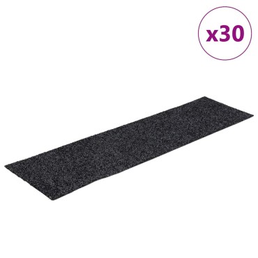vidaXL Πατάκια για σκάλες Αυτοκόλλητα 30 τεμάχια 76x20 cm Ορθογώνια