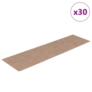vidaXL Πατάκια για σκάλες Αυτοκόλλητα 30 τεμάχια 76x20 cm Ορθογώνια
