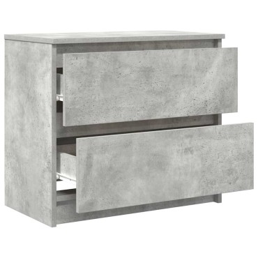 vidaXL Έπιπλο Τηλεόρασης Γκρι Σκυροδέματος 60x35x54cm Επεξεργ. Ξύλο