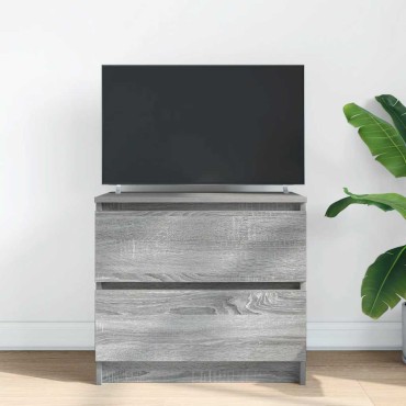 vidaXL Έπιπλο Τηλεόρασης Γκρι Sonoma 60x35x54cm από Επεξεργ. Ξύλο