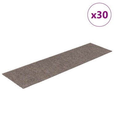 vidaXL Πατάκια για σκάλες Αυτοκόλλητα 30 τεμάχια 76x20 cm Ορθογώνια