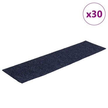 vidaXL Πατάκια για σκάλες Αυτοκόλλητα 30 τεμάχια 76x20 cm Ορθογώνια