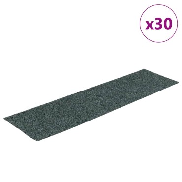 vidaXL Πατάκια για σκάλες Αυτοκόλλητα 30 τεμάχια 76x20 cm Ορθογώνια