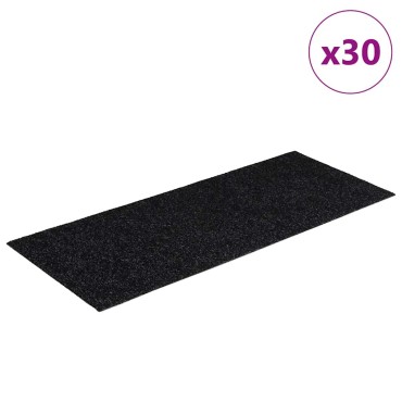 vidaXL Πατάκια για σκάλες Αυτοκόλλητα 30 τεμάχια 60x25 cm Ορθογώνια