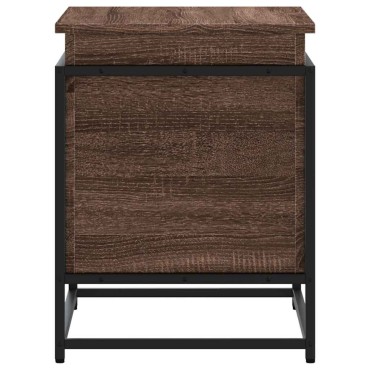 vidaXL Κουτί Αποθήκευσης με Καφέ Δρυς 60x40x51,5 εκ. Επεξ. Ξύλο