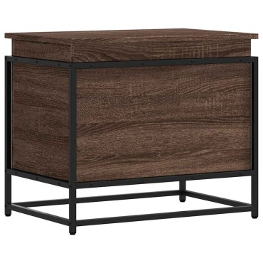 vidaXL Κουτί Αποθήκευσης με Καφέ Δρυς 60x40x51,5 εκ. Επεξ. Ξύλο