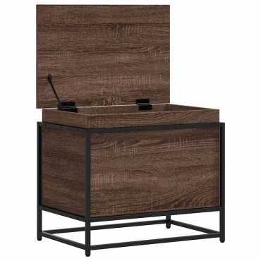 vidaXL Κουτί Αποθήκευσης με Καφέ Δρυς 60x40x51,5 εκ. Επεξ. Ξύλο