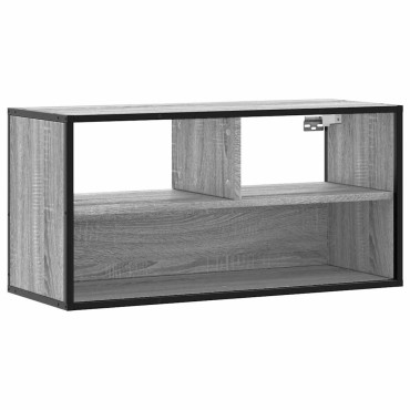 vidaXL Έπιπλο Τηλεόρασης Γκρι Sonoma 80x31x39,5cm Επεξ.Ξύλο/Μέταλλο