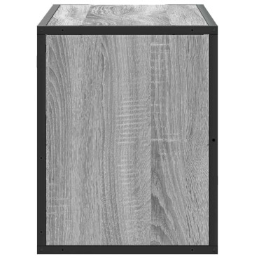 vidaXL Έπιπλο Τηλεόρασης Γκρι Sonoma 80x31x39,5cm Επεξ.Ξύλο/Μέταλλο