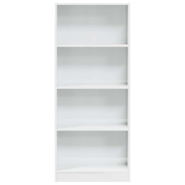 vidaXL Βιβλιοθήκη Γυαλιστερό Λευκό 60x24x143cm Επεξεργασμένο Ξύλο 1 τεμ.