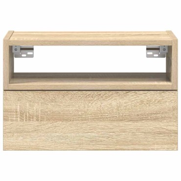 vidaXL Κομοδίνο Επιτοίχιο Sonoma Δρυς 45x26x28,5cm 1 τεμ.