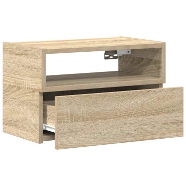 vidaXL Κομοδίνο Επιτοίχιο Sonoma Δρυς 45x26x28,5cm 1 τεμ.