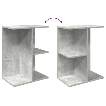 vidaXL Κομοδίνο Γκρι Σκυρ. 46,5x29x61cm από Επεξεργασμένο Ξύλο 1 τεμ.
