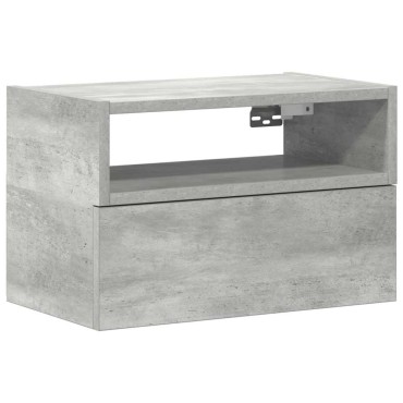 vidaXL Κομοδίνο Επιτοίχιο Γκρι Σκυροδέματος 45x26x28,5cm 1 τεμ.