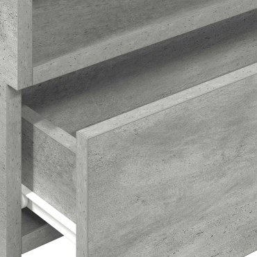 vidaXL Κομοδίνο Επιτοίχιο Γκρι Σκυροδέματος 45x26x28,5cm 1 τεμ.