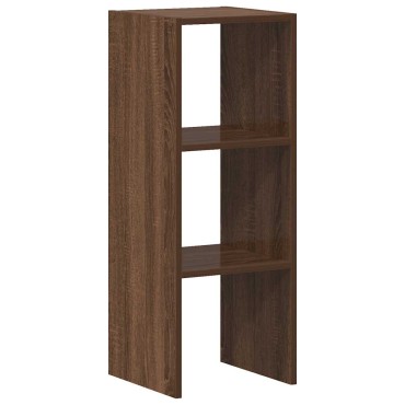 vidaXL Βιβλιοθήκη Στοιβαζόμενα Καφέ Δρυς 30x30x80cm Επεξ. Ξύλο 1 τεμ.