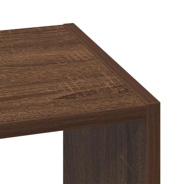 vidaXL Βιβλιοθήκη Στοιβαζόμενα Καφέ Δρυς 30x30x80cm Επεξ. Ξύλο 1 τεμ.