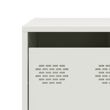 vidaXL Τραπεζάκι Σαλονιού Λευκό 101,5x50x43,5cm Χάλυβα Ψυχρής Έλασης 1 τεμ.