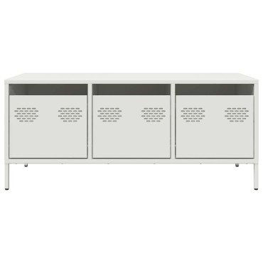 vidaXL Τραπεζάκι Σαλονιού Λευκό 101,5x50x43,5cm Χάλυβα Ψυχρής Έλασης 1 τεμ.