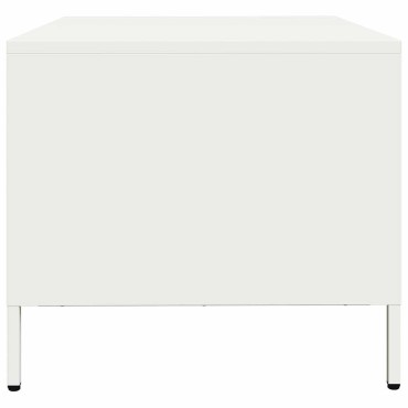 vidaXL Τραπεζάκι Σαλονιού Λευκό 101,5x50x43,5cm Χάλυβα Ψυχρής Έλασης 1 τεμ.