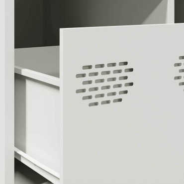 vidaXL Τραπεζάκι Σαλονιού Λευκό 101,5x50x43,5cm Χάλυβα Ψυχρής Έλασης 1 τεμ.