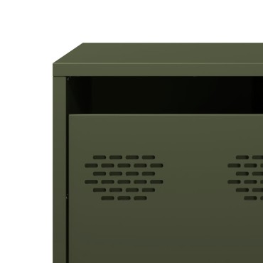 vidaXL Τραπεζάκι Σαλονιού Λαδί 68,5x50x43,5cm Χάλυβα Ψυχρής Έλασης 1 τεμ.