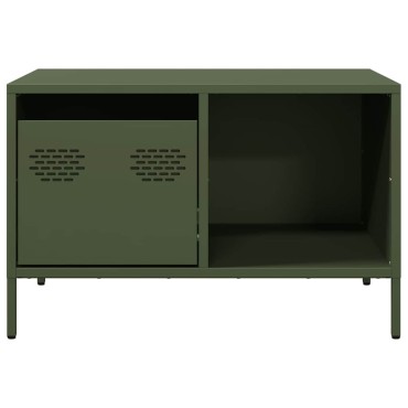 vidaXL Τραπεζάκι Σαλονιού Λαδί 68,5x50x43,5cm Χάλυβα Ψυχρής Έλασης 1 τεμ.