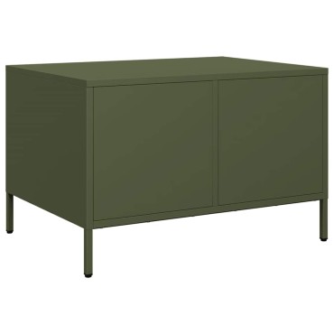 vidaXL Τραπεζάκι Σαλονιού Λαδί 68,5x50x43,5cm Χάλυβα Ψυχρής Έλασης 1 τεμ.
