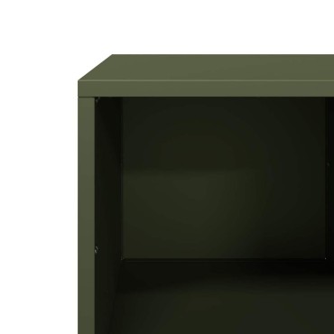 vidaXL Τραπεζάκι Σαλονιού Λαδί 101,5x50x43,5cm Χάλυβα Ψυχρής Έλασης 1 τεμ.
