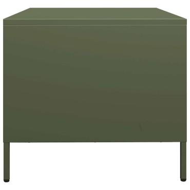 vidaXL Τραπεζάκι Σαλονιού Λαδί 101,5x50x43,5cm Χάλυβα Ψυχρής Έλασης 1 τεμ.