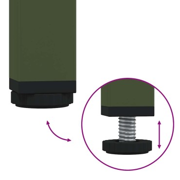 vidaXL Τραπεζάκι Σαλονιού Λαδί 101,5x50x43,5cm Χάλυβα Ψυχρής Έλασης 1 τεμ.