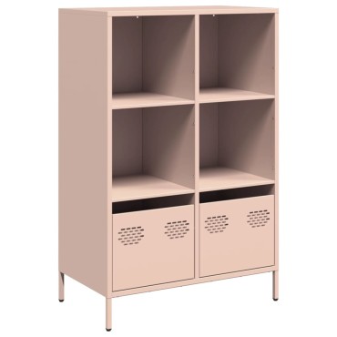 vidaXL Ντουλάπα Ροζ 68x39x103,5cm από Χάλυβα 1 τεμ.
