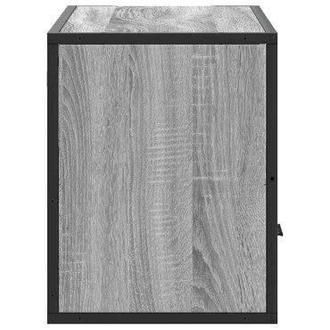 vidaXL Έπιπλο Τηλεόρασης Γκρι Sonoma 80x31x39,5cm Επεξ.Ξύλο/Μέταλλο