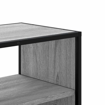vidaXL Έπιπλο Τηλεόρασης Γκρι Sonoma 80x31x39,5cm Επεξ.Ξύλο/Μέταλλο