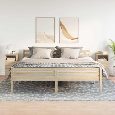vidaXL Κομοδίνα 2 τεμ. με 2 συρτάρια Sonoma Δρυς 36x36x68cm