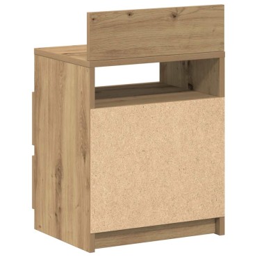 vidaXL Κομοδίνο με 2 συρτάρια Αρτισιανή Δρυς 40x33x60cm 1 τεμ.