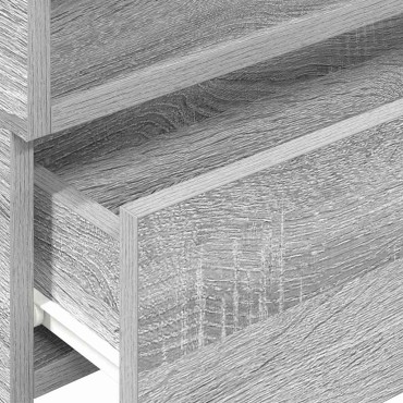 vidaXL Κομοδίνα Επιτοίχια 2 τεμ. Γκρι Sonoma 45x26x28,5cm