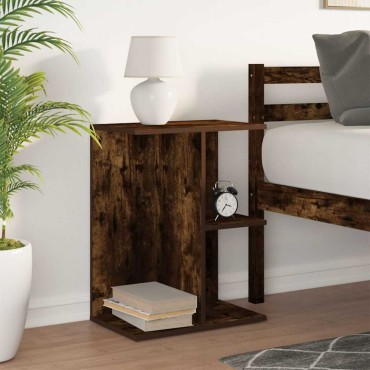 vidaXL Κομοδίνο Καπνιστή Δρυς 46,5x29x61cm Επεξεργασμένο Ξύλο 1 τεμ.
