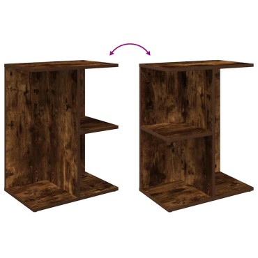 vidaXL Κομοδίνο Καπνιστή Δρυς 46,5x29x61cm Επεξεργασμένο Ξύλο 1 τεμ.