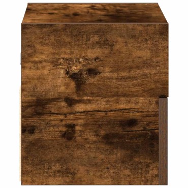 vidaXL Κομοδίνα Επιτοίχια 2 τεμ. Καπνιστή Δρυς 45x26x28,5cm