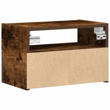 vidaXL Κομοδίνα Επιτοίχια 2 τεμ. Καπνιστή Δρυς 45x26x28,5cm