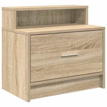 vidaXL Κομοδίνο με συρτάρι Sonoma Δρυς 51x31x47cm 1 τεμ.