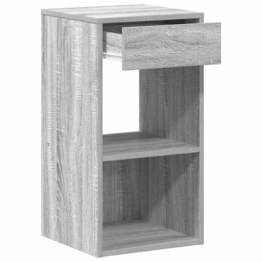 vidaXL Κομοδίνο με συρτάρι Γκρι Sonoma 35x34x66,5cm 1 τεμ.