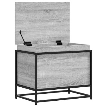 vidaXL Κουτί Αποθήκευσης με Γκρι Sonoma 60x40x51,5 εκ. Επεξ. Ξύλο
