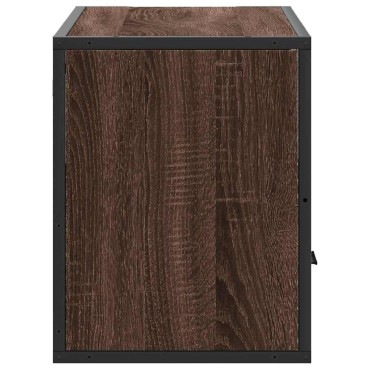 vidaXL Έπιπλο Τηλεόρασης Καφέ Δρυς 80x31x39,5cm Επεξ.Ξύλο/Μέταλλο