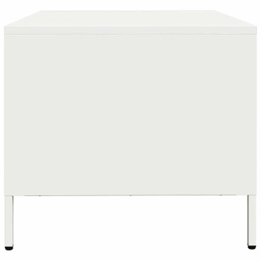vidaXL Τραπεζάκι Σαλονιού Λευκό 101,5x50x43,5cm Χάλυβα Ψυχρής Έλασης 1 τεμ.
