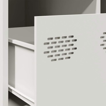 vidaXL Τραπεζάκι Σαλονιού Λευκό 101,5x50x43,5cm Χάλυβα Ψυχρής Έλασης 1 τεμ.