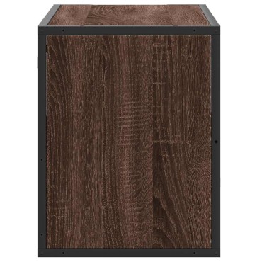 vidaXL Έπιπλο Τηλεόρασης Καφέ Δρυς 80x31x39,5cm Επεξ.Ξύλο/Μέταλλο
