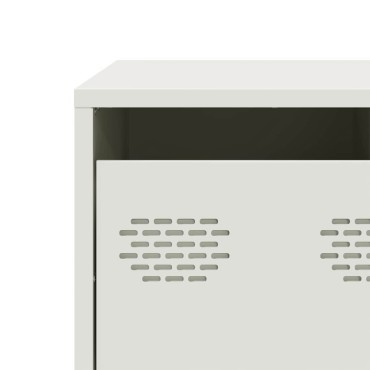 vidaXL Τραπεζάκι Σαλονιού Λευκό 68,5x50x43,5cm Χάλυβα Ψυχρής Έλασης 1 τεμ.