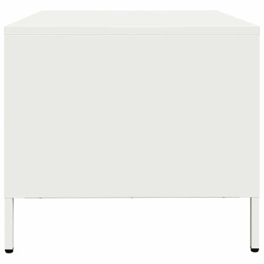 vidaXL Τραπεζάκι Σαλονιού Λευκό 68,5x50x43,5cm Χάλυβα Ψυχρής Έλασης 1 τεμ.